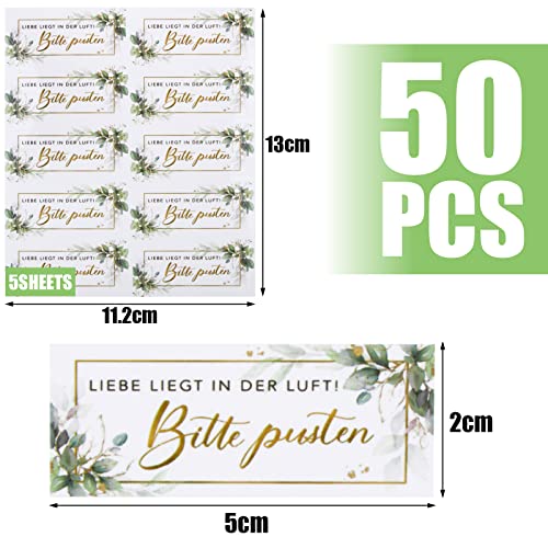 50st zeep bellen bruiloft stickers liefde is in de lucht! Please blow - PVC zeep bellen fles etiketten waterdichte stickers voor bruiloft zeep bellen bruiloft geschenken etc