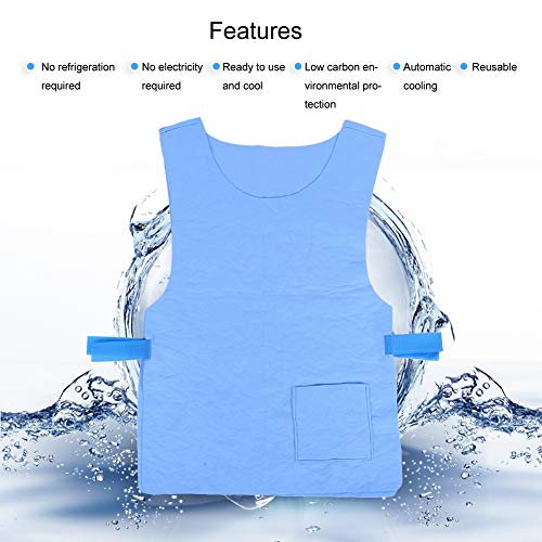 Koelvest, PVA Verstelbare zomer buiten koelvest voor mannen en vrouwen, hoge temperatuur kleding voor het werken buiten hardlopen, blauw
