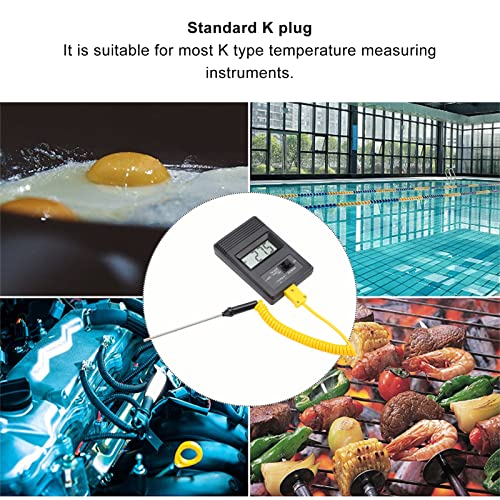 Digitale thermometer sensor LCD industriële hoge nauwkeurigheid temperatuurprobe -50~+300°C, LCD-display, kleine behuizing standaard K-type Plug, Scope Gas en 3