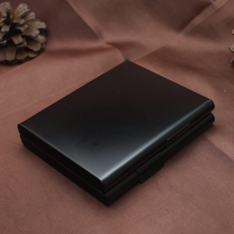 Case Sigaretten Metaal sigarettendoos - Aluminium sigarettendoos voor 20 sigaretten (zwart)