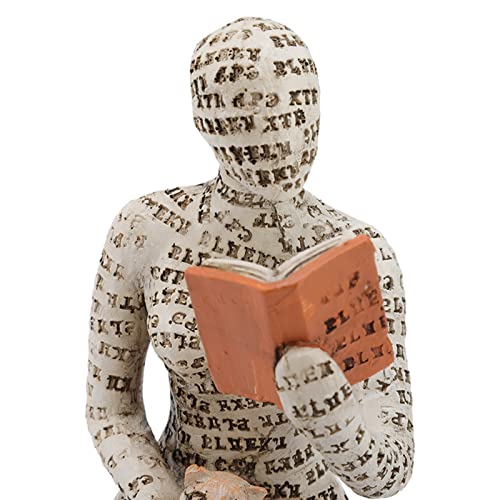 Lezen Vrouw Figurine, Ideaal weerbestendig Exquise Ambacht Boekenplank Decoratie Ornament Hand geschilderd voor eettafel(B) 5
