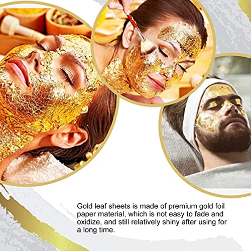 500Stuks Gold Leaf Imitatie Multifunctionele Gold Foil Sheets voor het schilderen Decoratie Kunst Gilding Crafting 3