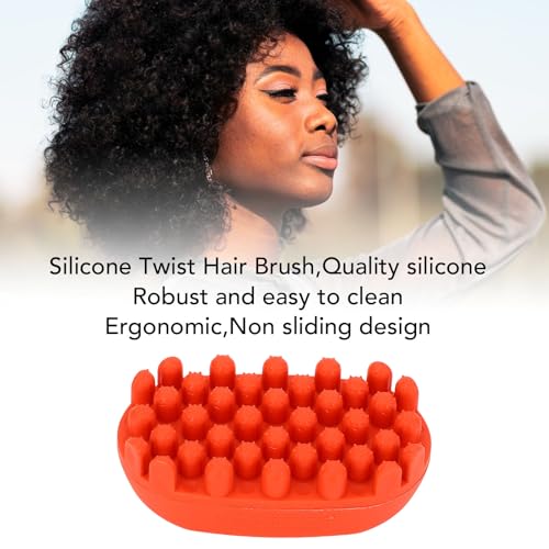 Twist Styler Brush, Siliconen Curly Haarborstel voor Afro Curls, Afro Twist Haarborstel voor Zwarte Mannen, Ideaal voor Kappers en Dagelijks Gebruik