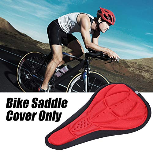 Fietszadelhoes, Comfortabele Fietszadelhoes Zachte gevoerde Fietszadelhoes voor Oefenfiets Mountain Road Fiets Outdoor Fietsen (Rood)