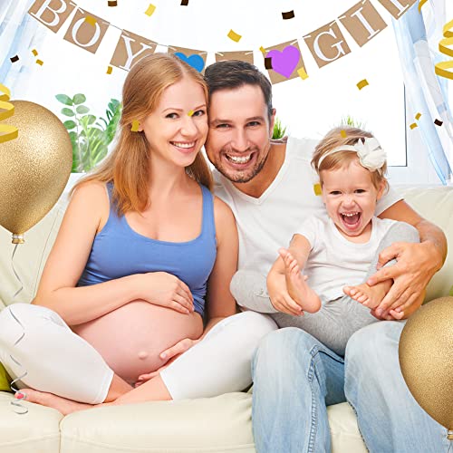 Geslacht onthullen banner, herbruikbare kraft papier jongen of meisje banner geslacht onthul baby douche banner geslacht onthullen decoraties voor partij benodigdheden zwangerschap aankondiging