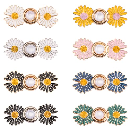 8st broek taille spanner clips voor broek verstelbare taille gesp maisy bloemen jeans knopen geen naaien los te maken voor losse jeans broek rok strakker