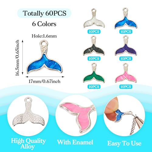 Fishtail Dangle Charms Fishtail oorbellen bengelen Charms voor DIY oorbellen ketting sieraden maken 4