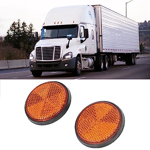 Motor Reflector, 2 stuks Ronde Reflector Universele Motorfiets Rode Reflector PMMA-materiaal 5