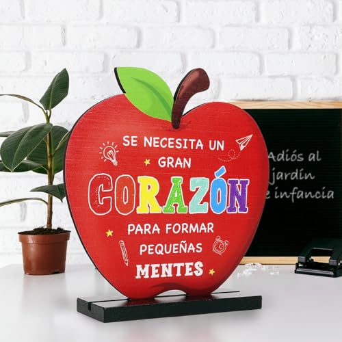 Geschenk voor schoolleraar eind van het jaar in het Spaans, dank u meesteres cadeau leraar kleuterschool einde van het jaar dank geschenk voor meesteres Kerstmis 3