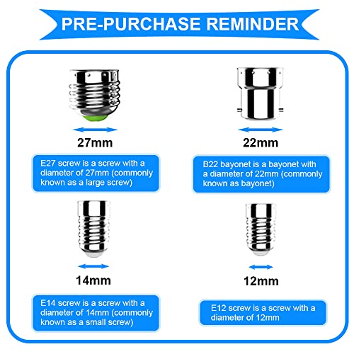10 st B22 naar E27 Bulb Adapter, Lamp Base Converter, Bajonet Converter voor LED, Energie besparen Lampen met elektrische Pen Tester 5