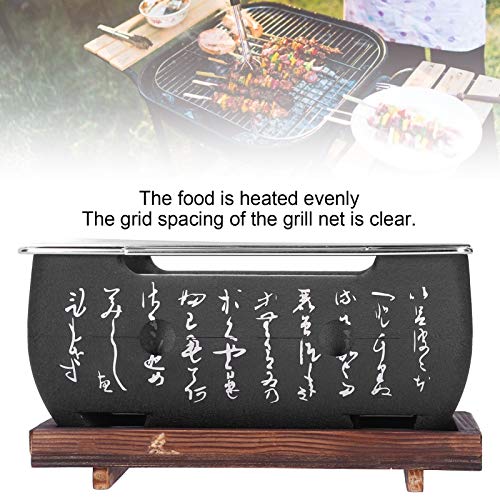 Japanse stijl BBQ Grill, Portable Food Charcoal Stove BBQ Plate Huishoud Barbecue Gereedschap voor Camping Strand Picnic 5