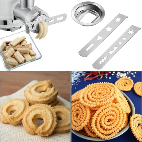 2 Piece Pastry Sprayer Attachment Pastry Attachment Accessoires Keukenhulp 8 Vormen Roestvrij staal Mondstuk Cookie Accessoires voor MUM4/MUM5 4