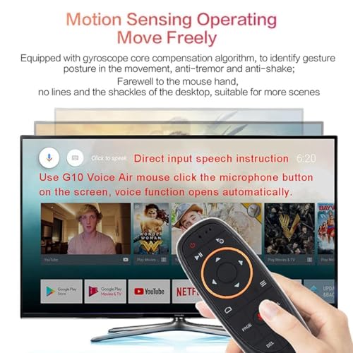 CENPNK Air Mouse Afstandsbediening, draadloze afstandsbediening Voice and Infrarood Learning 2.4GHz Smart TV PC Android TV Box Laptop Projector Windows Android Mac OS 5