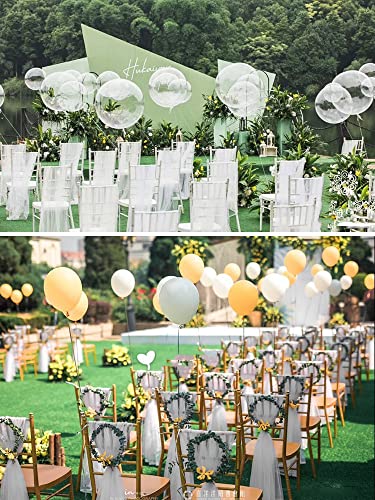 Tule stoellinten 2 stukken 150 x 200 cm Tule stoel Covers stoel Lint Decoratie voor DIY ambachten Tutu rok bruiloft kerstfeest ceremonie wit 2 stukken 4