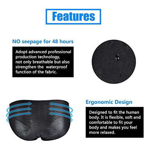 Mannen zwembroeken, Zwembroek Herenhaai Racing Ademend Sneldrogend Waterdicht Zwemmen Competitie Zwemmen Briefs(2XL) Zwemmen Accessoires 4