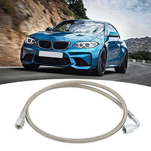 Turbo Oil Supply Pijp 4AN 90 Degree Roestvrij staal gevlochten olie levering buis buis slang(48 inch) 4