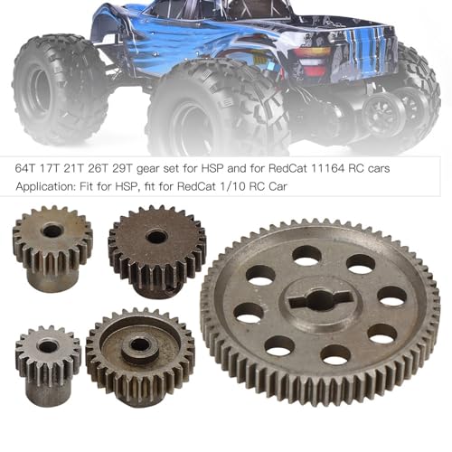 Differentiaal tandwiel hoofd metalen tandwiel recht 64T 17T 21T 26T 29T Gear Motor Reserveonderdelen RC voor HSP Brontosaurus 1/10 Truck 94111 3