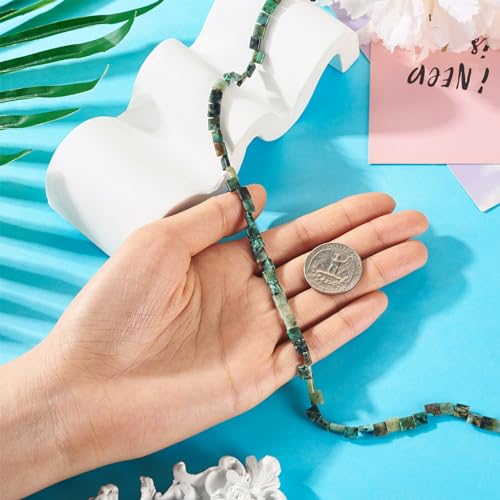 1 Strand edelsteen Tila Kralen Natuurlijke Afrikaanse Turquoise 2 Hole Rechthoekig Zaad kralen drager kralen voor meerdere onderdelen armband ketting ambachten sieraden maken 4