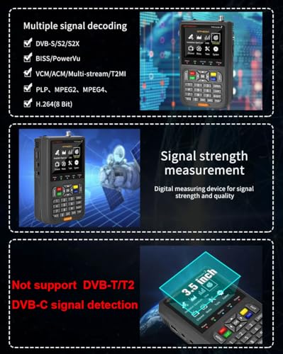 V8 Finder2 Satellietzoeker Digitale zoeker Satellietherkenning DVB-S2X Signaalontvanger Decoder H.264 HD 3.5 Inch LCD voor Satellietbakje instellen 4