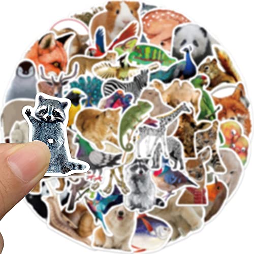 Animal Sticker Set Stickers Kinderen Tieners 50 stuks Dieren Waterdichte Vinyl Stickers Laptop Skateboard Koffer Helm Auto Fiets mobiele telefoon Motorrijwiel Bike Scrapbook Cadeau 3