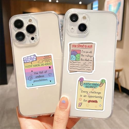 Geestelijke gezondheid Stickers voor tieners en volwassenen, 50 stuks, Geestelijke gezondheid Waterdichte Vinyl Sticker Set, Auto, Motorfiets, Fiets, Skateboard, Snowboard, Bagage, Laptop, Koffer, Helm, Motorfiets