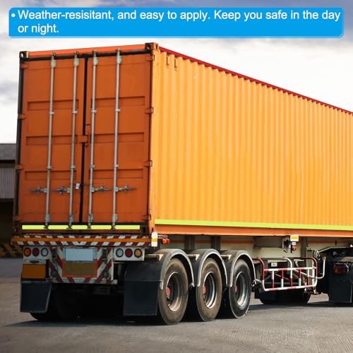 Reflectieve tape, 2 rollen 10 cm x 20 m, waterdichte self-Adhesive Zeer zichtbaar, Outdoor Warning Safety Tape Reflector voor Vrachtwagen, Trailer, Auto, Rood 4