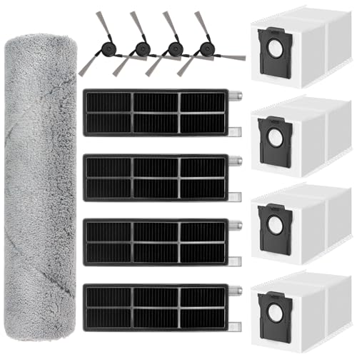 13 stuks vervanging Kit voor Moca Z50 Ultra/Z5/Z5 Pro Ultra Robot Stofzuiger, Accessoires Onderdelen 1 Roller Mop 4 Zijborstel 4 HEPA Filter 4 Stofzak