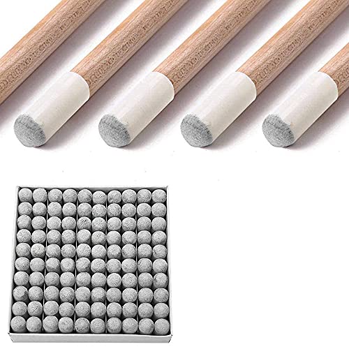 100Stuks 13mm Biljartkeu Tips, Zachte Biljart Vervanging Cue Tip Snooker Pool Cue Ferrule Tips