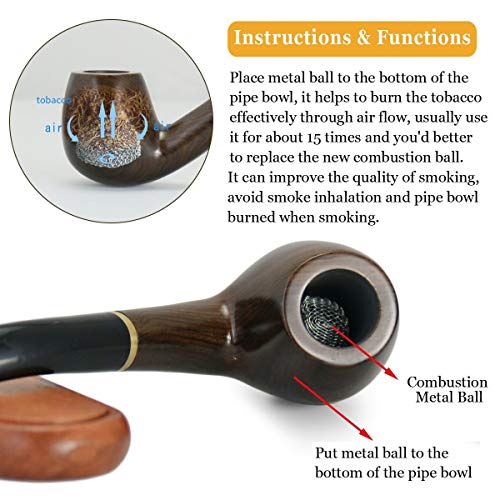 Tobacco Pipe Set, 3-in-1 Pipe Stopper, 80 Pipe Cleaner & 20 Pipe Filter, 2 Pipe Bits & 10 Metalen Ballen, 2 Cork Beaters, Roken Accessoires