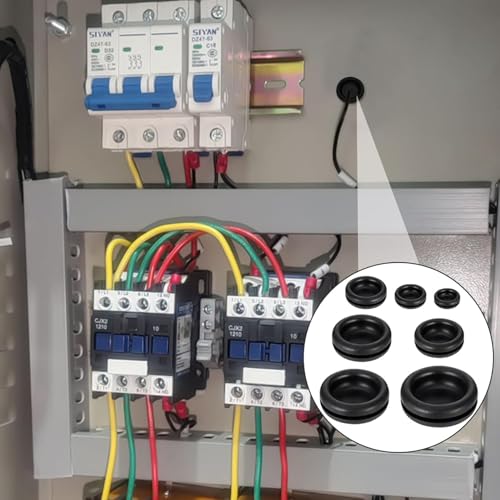 5Pcs Rubber Blanke Grommet, 45mm Zwarte Rubber Grommets Elektrische Gaten Kabel Draad Pakkingen Beschermer voor Draad, Plugs, Kabels Gaten, Auto, Boot, Pomp, Loodgieter, Kabel 5