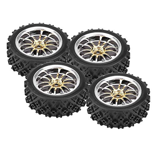 4 st/Set Rubberbanden voor RC Auto, Wiel en Rim voor RC 1:10 Auto (Goud)
