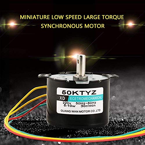 50KTYZ Permanente Magneet Synchroon Motor CW/CCW Low Speed Hoge Torque Elektrische Motor AC 220V 6-10W Miniatuur (30RPM) 4