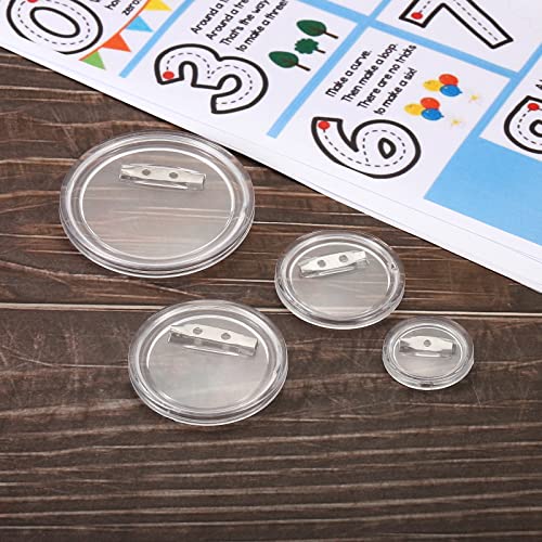 5.5cm Acrylknop Pin Badge, 10 Set Ronde Pin Blanco Knoppen Badges Kit voor Ambacht Supplies, DIY Badges, Wissen 5