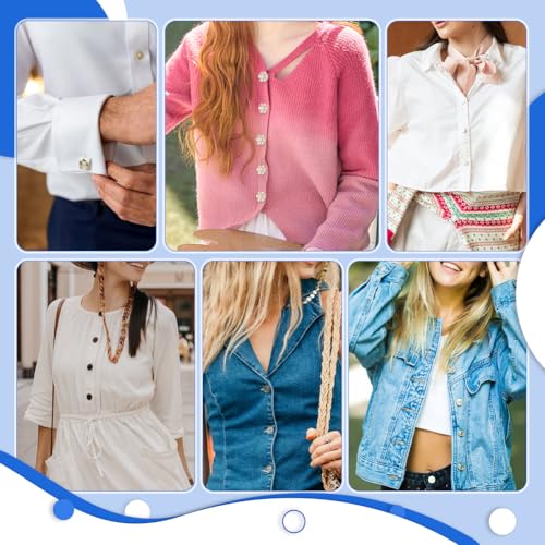 4 Covers Rhinestone Buttons Covers Afneembare Naaiknoppen 2 Kleur met messing Accessoires voor vrouwen Blouses Mannen Overhemden Kleding Decoratie 2.2 x 2.2cm 5