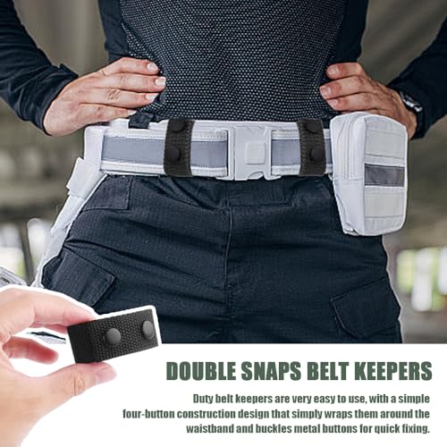 9 stuks Nylon Duty Belt Keepers Dubbele Snaps Belt Keepers Hang Carabiner Borst bevestigen riemen Accessoires Multicolor voor Outdoor Sport Utility Equipment (3 kleuren) 5