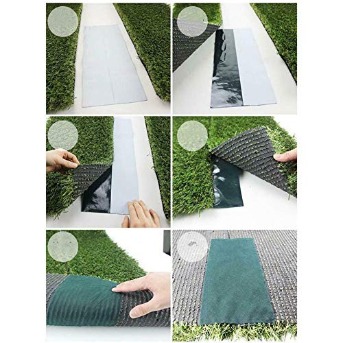 Kunstgras, 1 stuk groen kunstgras Gras Tape Zelfklevend Synthetisch voor het aansluiten van Fix Green Lawn Mat Rug, nepgras (15cm x 5m)