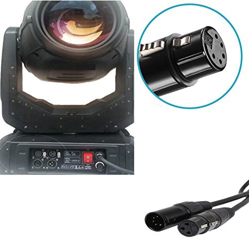 DMX 512 5 Pin XLR Man naar XLR Vrouwelijke 3 Pole Stage Lichtkabel met metalen connectoren voor Stage Verlichting en DJ-1.6m 3
