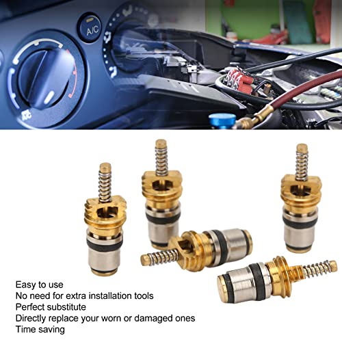 Koperen hoge druk klepkern voor auto-airconditioning, Krasbestendig Valve Stoomkern Geschikt voor - Pack van 20