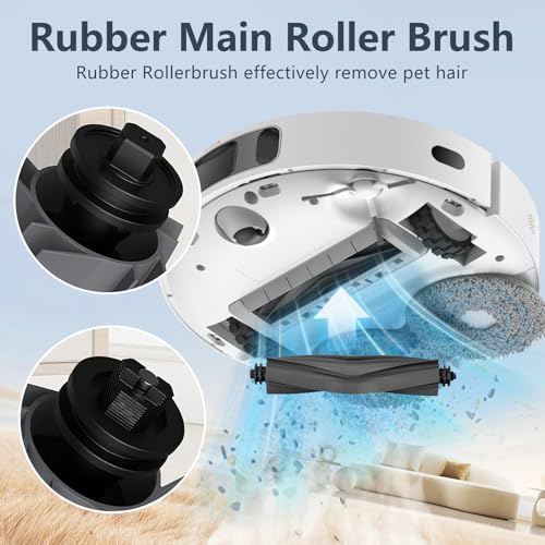 16 st Accessoire Set voor Droom Mova E30 Ultra Stofzuiger, 1 Hoofdborstel 6 Zijborstel 2 Filter 4 Mop Pad 2 Stofzak 1 Schoonmaakborstel 3