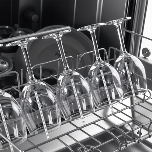 Verpakking van 13 Roestvrij Stalen Fleshouders Vaatwasser Invoegen voor Bestek mand Vaatwasser Rust Deterrent Vaatwasser Accessoires met Siliconen Caps voor alle Crockers 15,4/18,4/22/27 cm