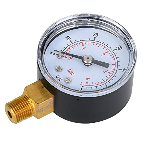 1/8 inch BSPT mechanische manometer voor luchtoliewater (0-60psi, 0-4 bar)