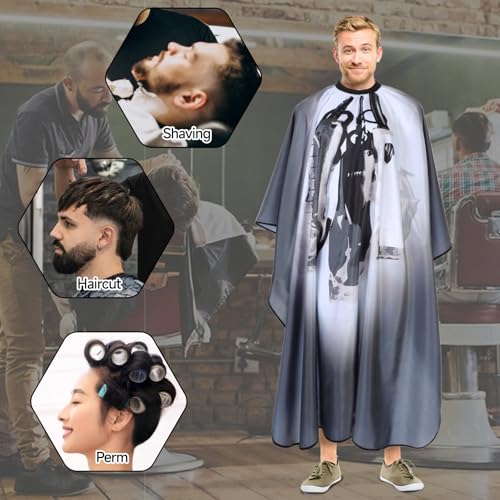 Kapper Cape, 160 x 140 cm, Waterdichte Kapper, Verstelbare Kapper, Kapper Cape, Salon Accessoires, voor Vrouwen en Mannen 5