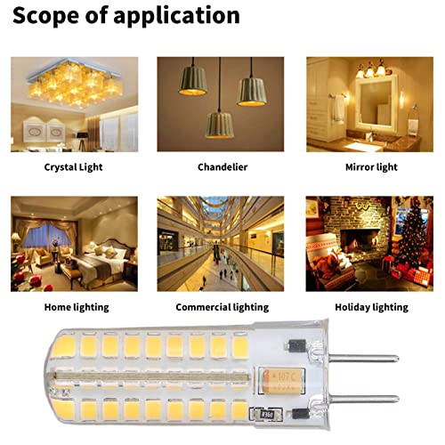 6Pcs 7W AC DC12V LED Bulb GY6.35 Lamphouder 700lm 72 LED's 360 graden LED Corn Light Bulb voor hanglampjes Plafondlampen (armlicht) 5