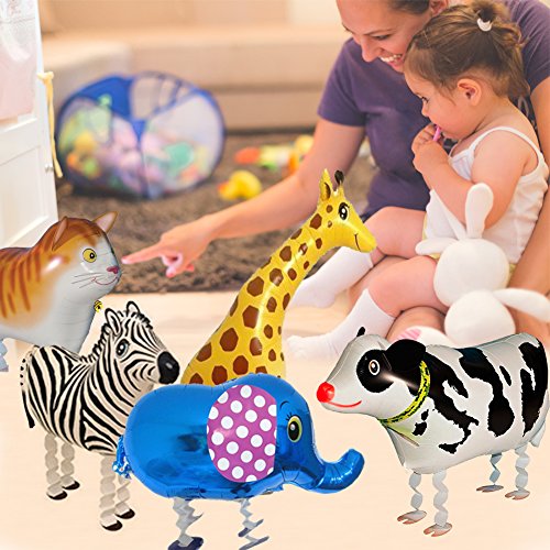 6 stuks lopen dierenballonnen grappige luchtwalker ballon olifant koe hond kat zebra giraffe ballonnen voor kinderen