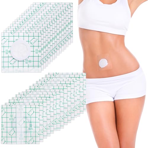 30 Stuks Castor olie Patches voor Navel, Zelfklevende PU Film Castor olie wrapping Pad Biologische Cover Compressie Patch huid Vriendelijk zeer Absorberend Anti-Seepage