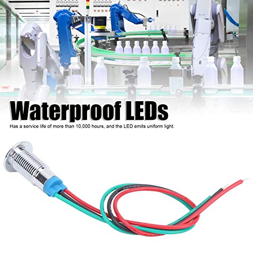 4 sets Ronde LED-voordraad, waterdicht, 2 kleuren, lichtsignaal, gemeenschappelijke anode, 8 mm, 36 V, professionele accessoires (rood, groen) 3