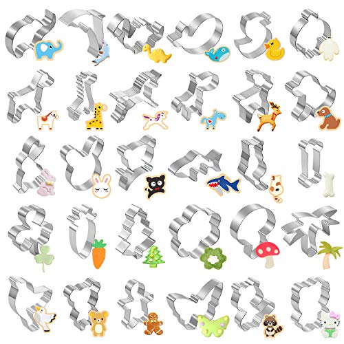 30 stuks Kerst Cake Cookie Cutters Roestvrij stalen cake decoratie Fondant Cookies Cookies Gebak Vorm voor groenten Sandwich