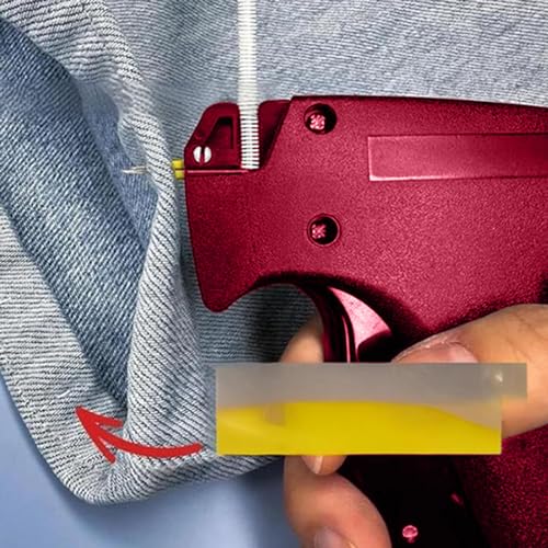 Quick Clothing Fixer Mini Stitch Zoom Gun Micro Stitch Tool voor een gemakkelijke reis op reis met een sterke metalen binnenkant (rood) 3