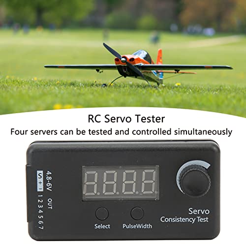 Digitale Servo Tester, Digitale Servo Tester 3 Modi Hoge nauwkeurigheid Zwarte Plastic Servo Consistentie Tester voor RC Helicopter DC 4.8-6V 3