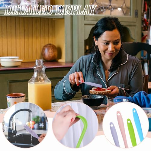4 stuks Bak off Siliconen Spatula Set Mini Siliconen Spatula Hoge hittebestendig Non-Stick Rubber Spatula Set Food Grade Bak Spatula Keukengerei voor het bakken koken en mengen 4